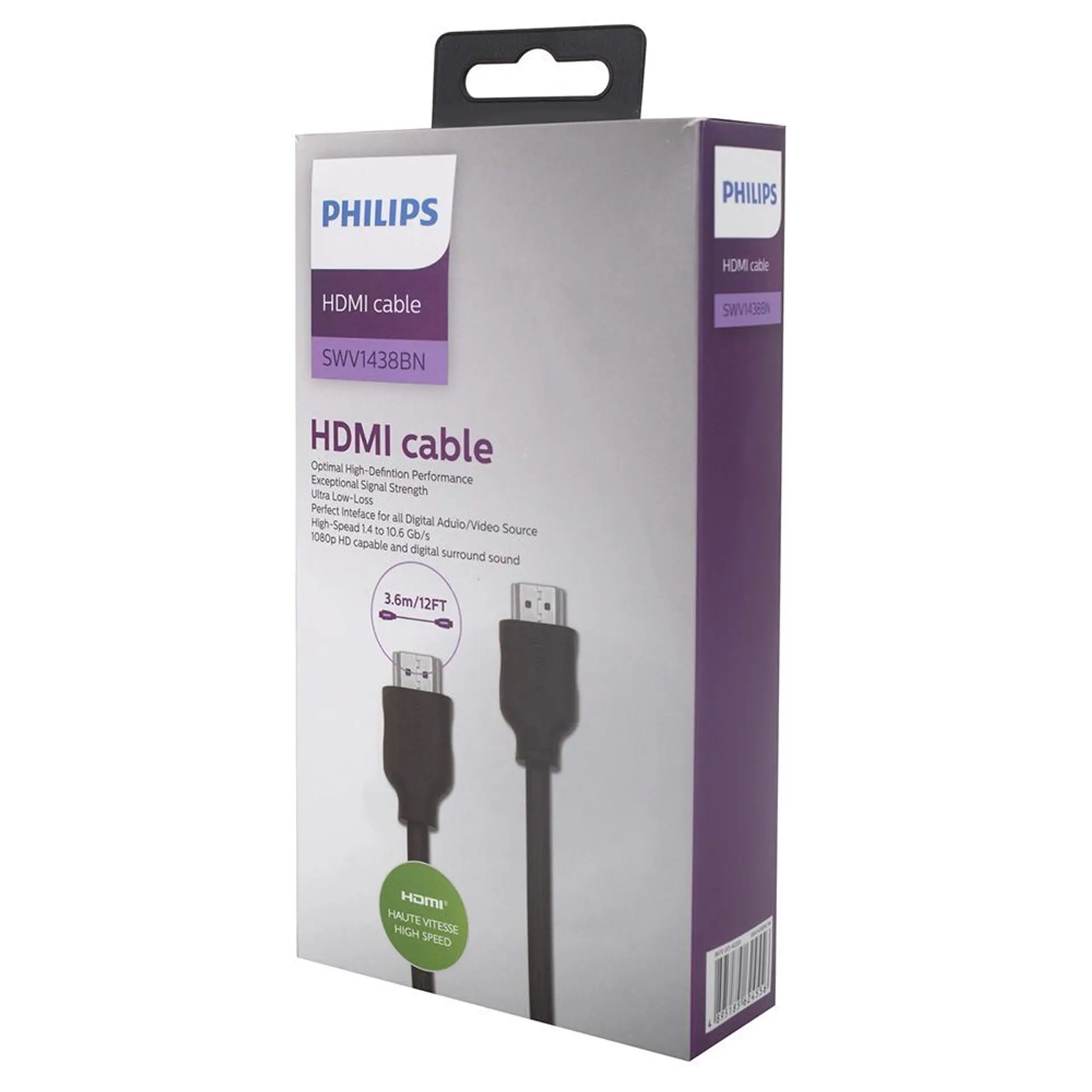 Cable HDMI Philips 3.6 Mts Full HD 2