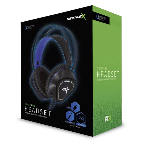 Audifonos Reptile X 12BL Gamer Pro Ps4 Pc Azul