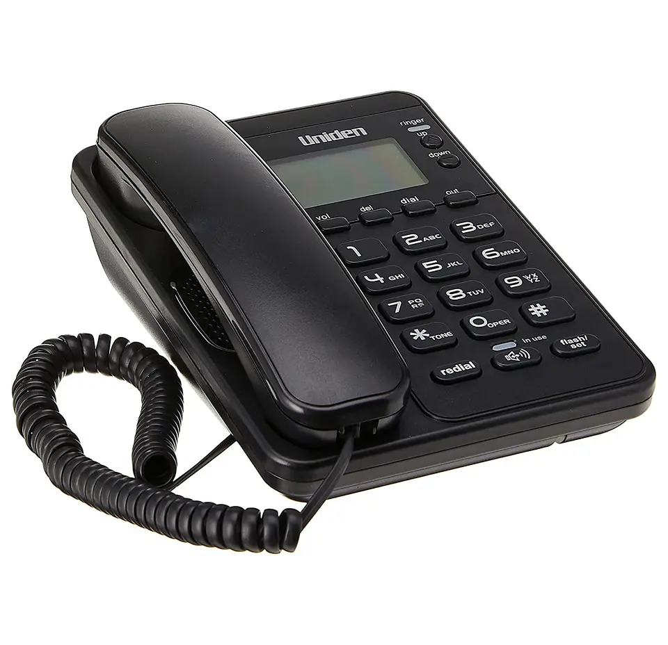 Telefono Fijo Uniden Negro AS6404 Con Visor 6