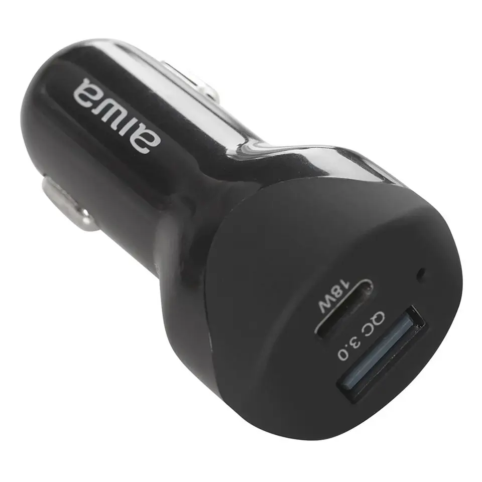 Kit Cargador Auto Aiwa Con Soporte y Cable AW-H73C 1