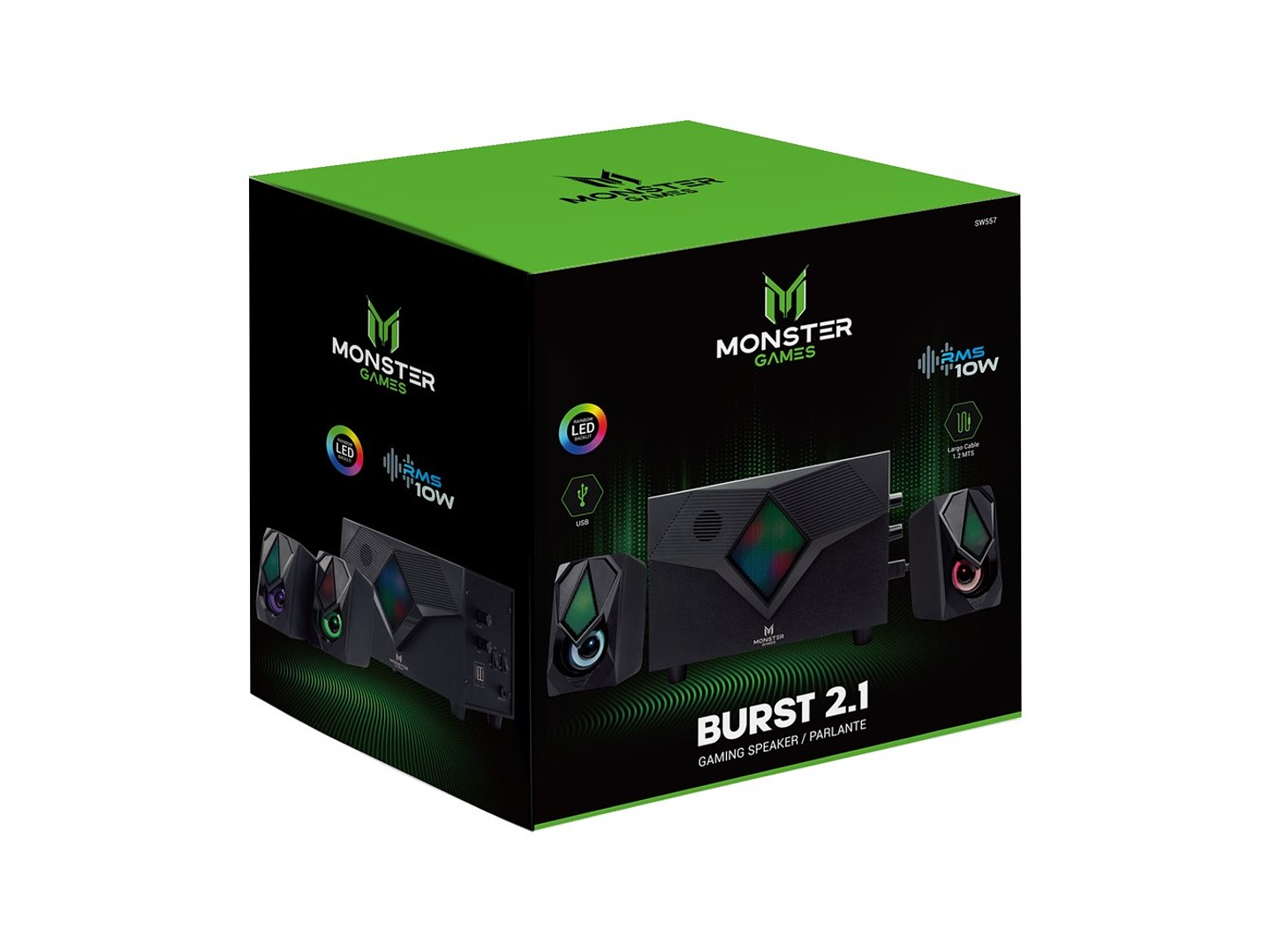 Subwoofer Monster Games Burst 2.1 1