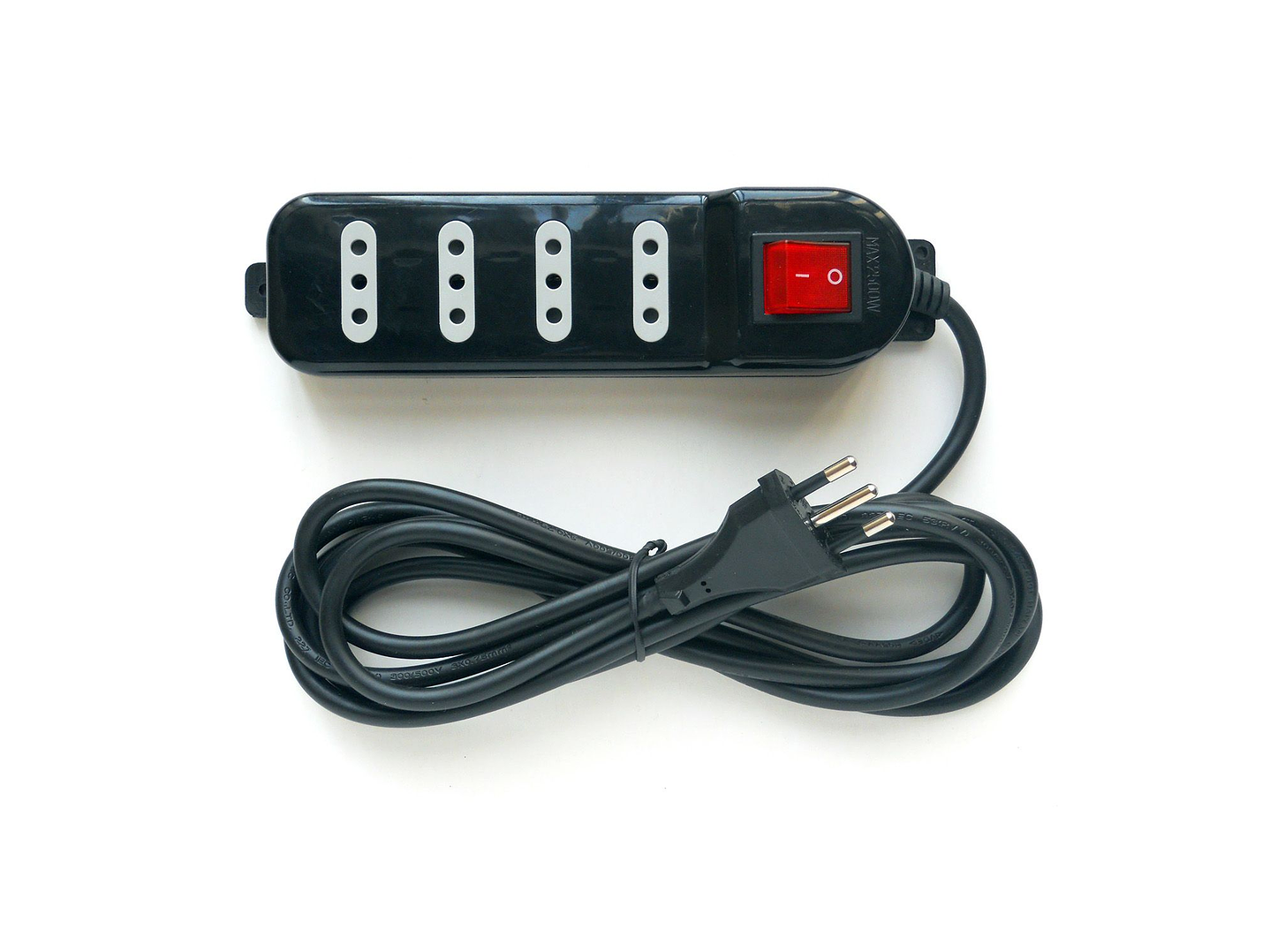 Alargador Electrico 3 Mts 4 Pos Negro Switch Macrotel 2