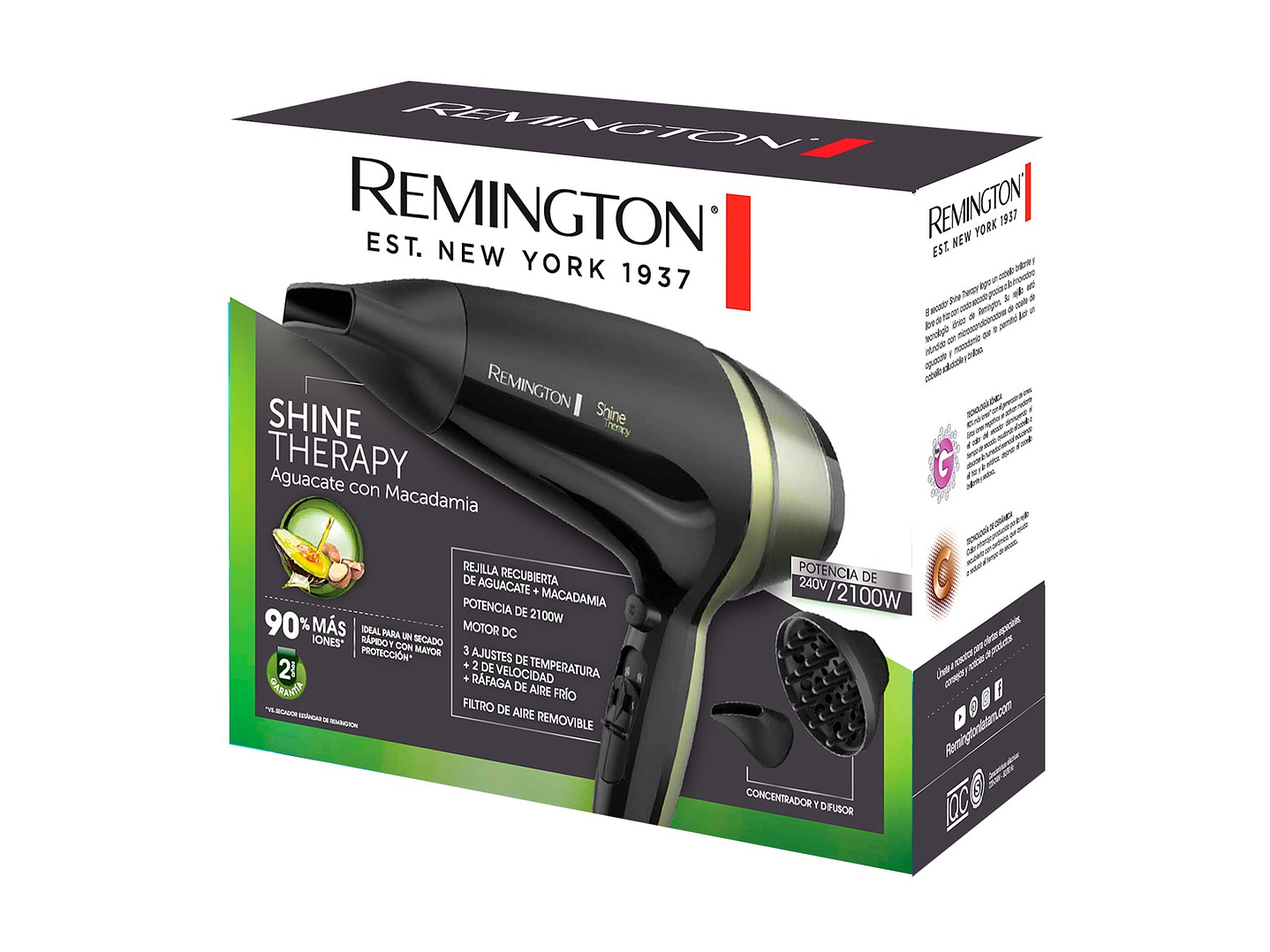 Secador Pelo Remington Shine Therapy D13A 2
