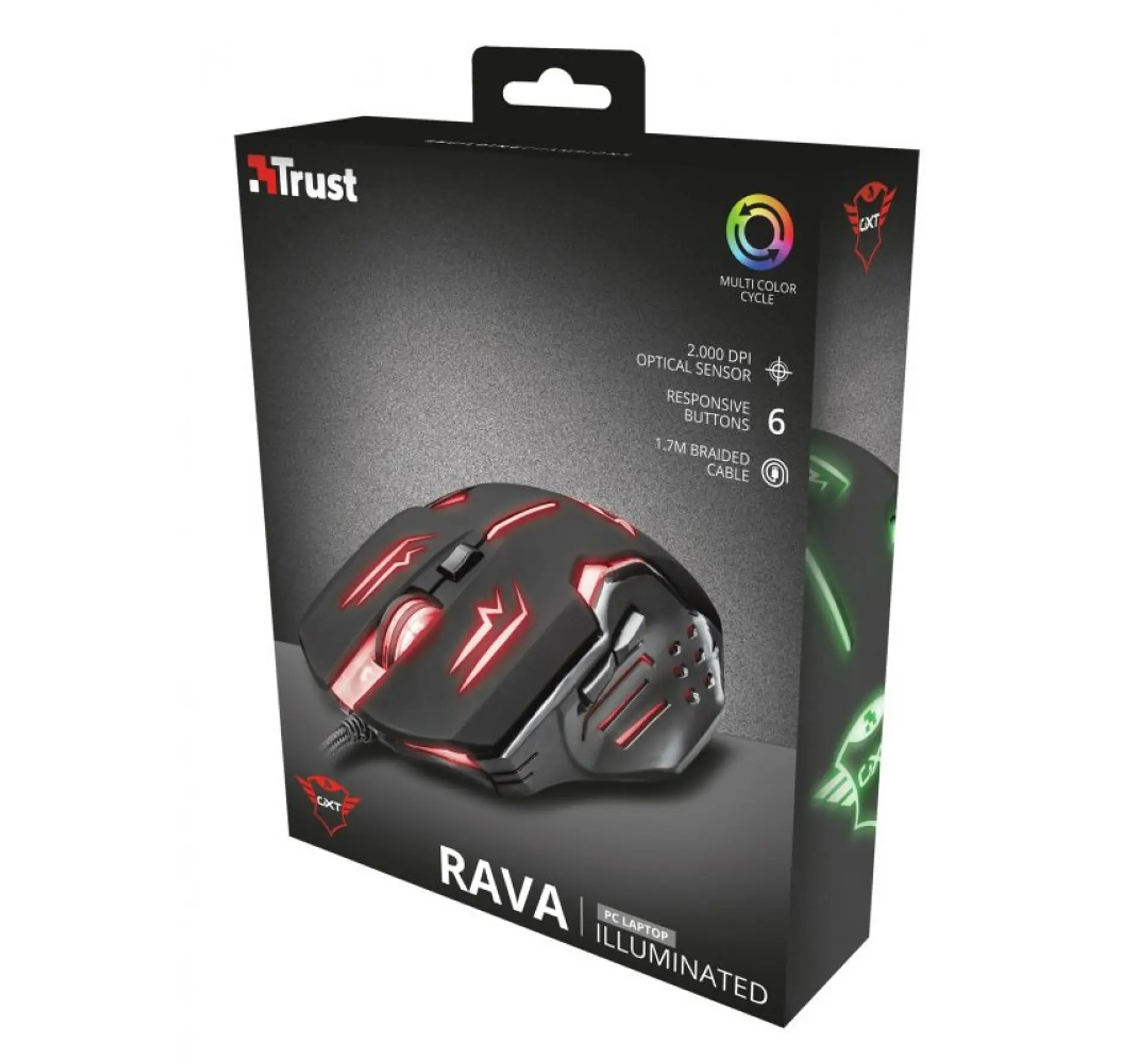 Mouse Gamer Trust GXT 108 Rava Illuminated 3