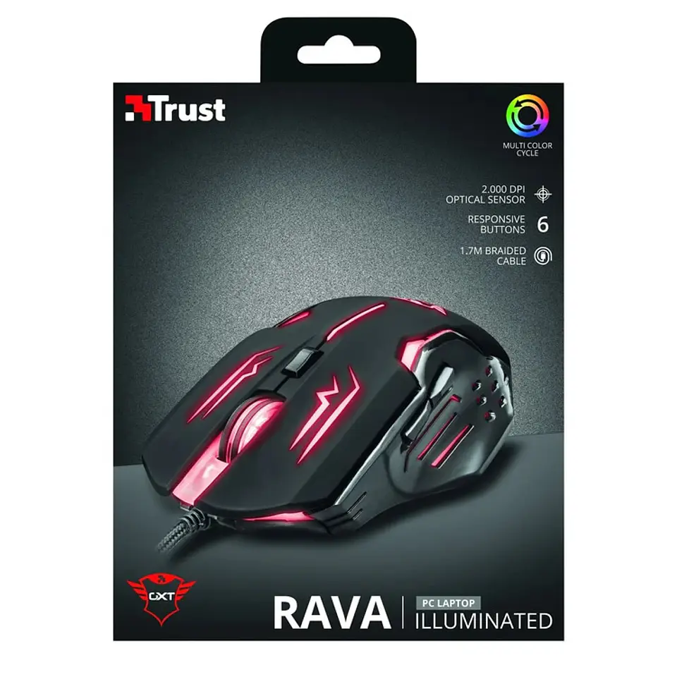 Mouse Gamer Trust GXT 108 Rava Illuminated 6