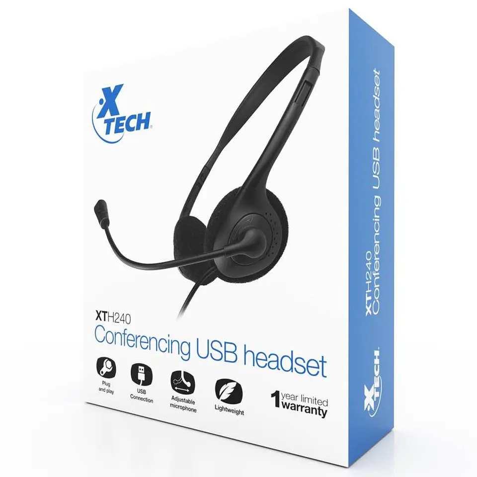 Auricular Headset Usb Conferencias XTech XTH-240 2