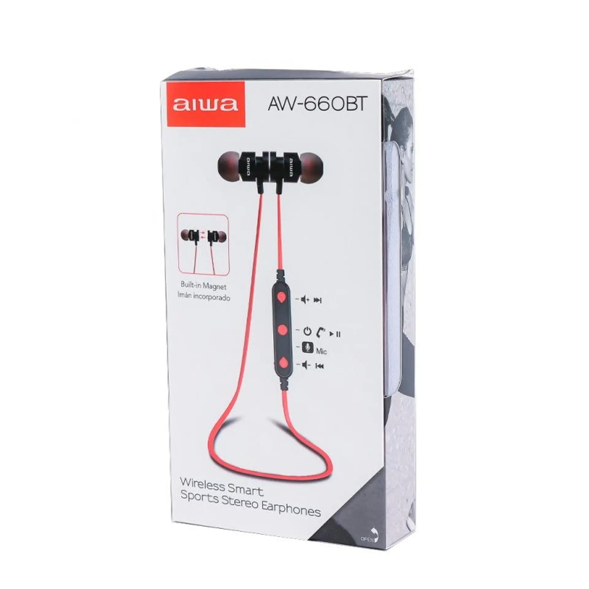 Audifonos Inalambricos Aiwa Deportivos 660BT Rojo 6