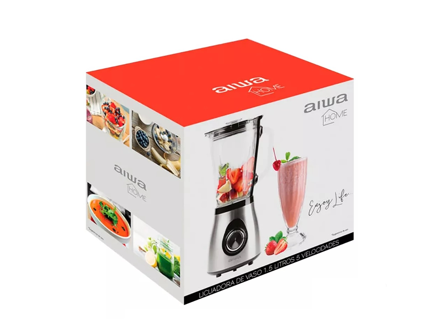 Licuadora Aiwa Acero Inoxidable 1.5l Gris 5