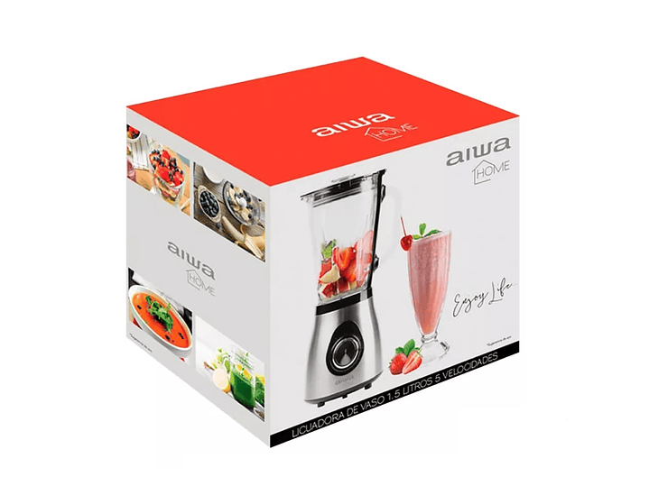 Licuadora Aiwa Acero Inoxidable 1.5l Gris 5