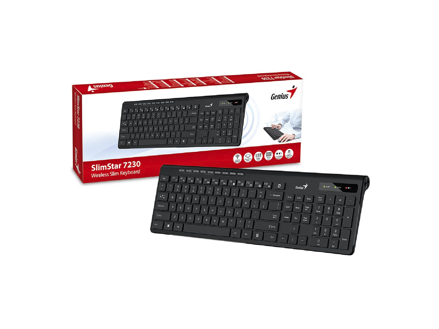 Teclado Inalámbrico Slimstar 7230 Genius Negro 6