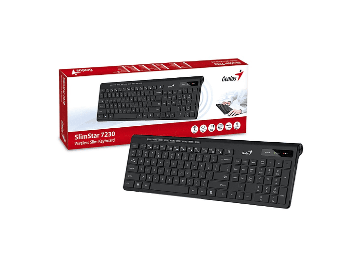 Teclado Inalámbrico Slimstar 7230 Genius Negro 6