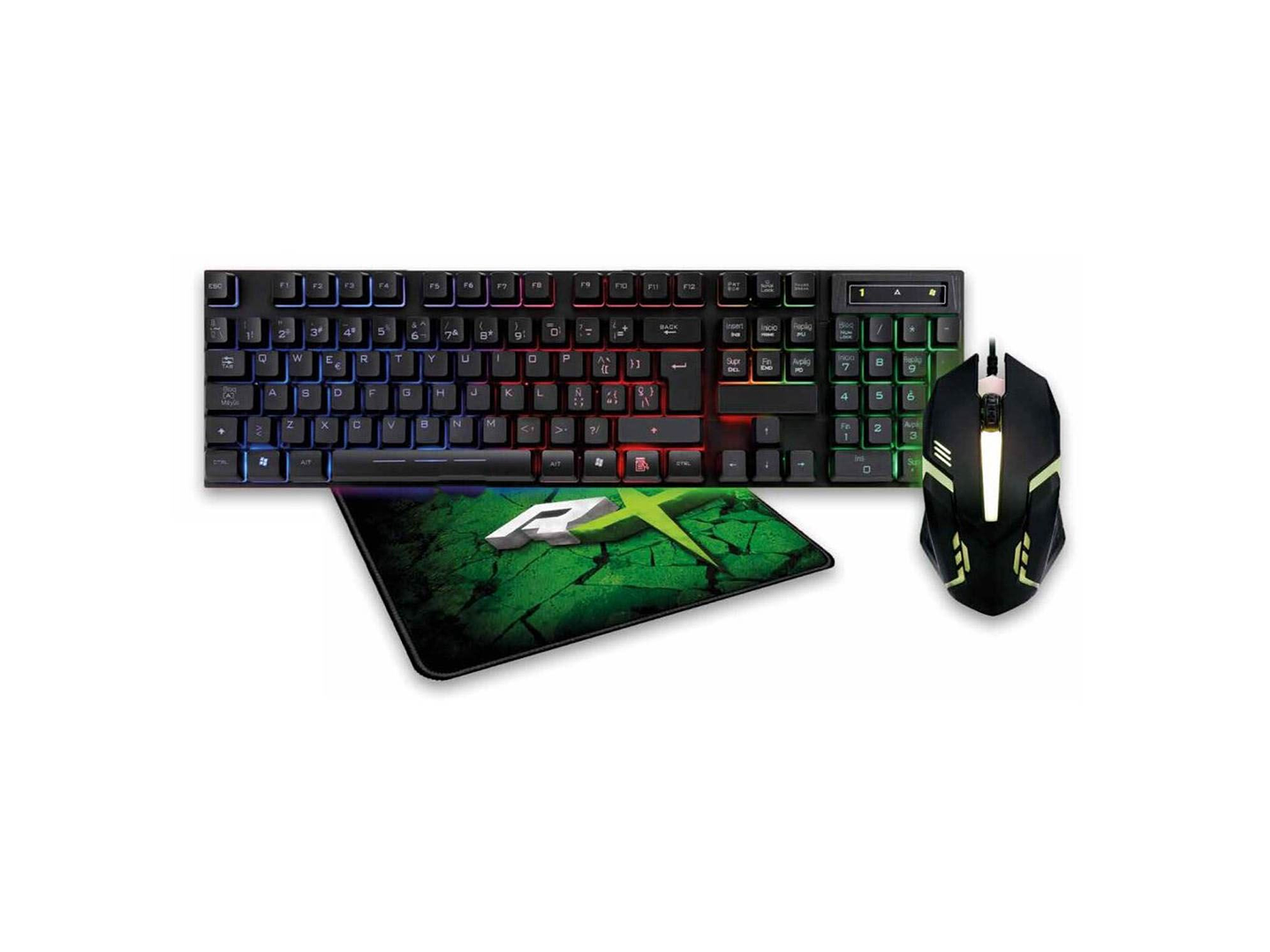Kit Gamer 3 en 1 Teclado Mouse y Pad ReptileX Led 1