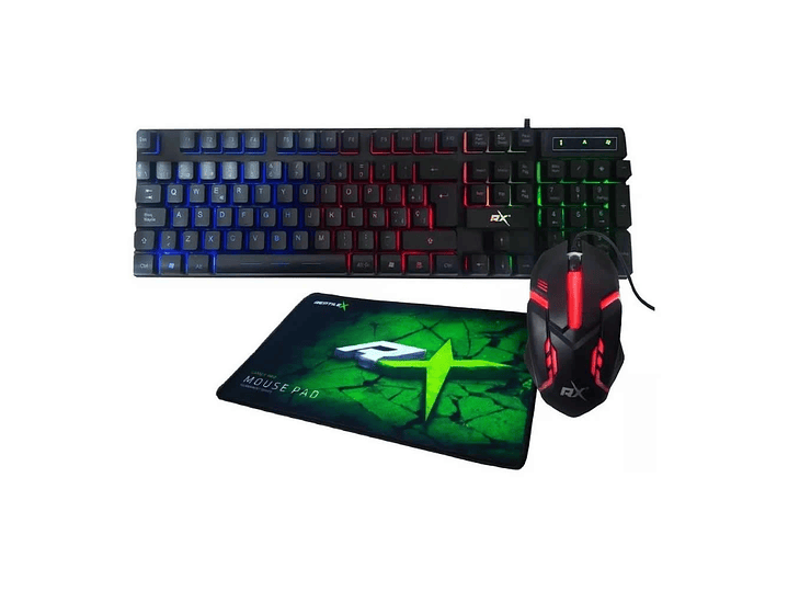 Kit Gamer 3 en 1 Teclado Mouse y Pad ReptileX Led 2