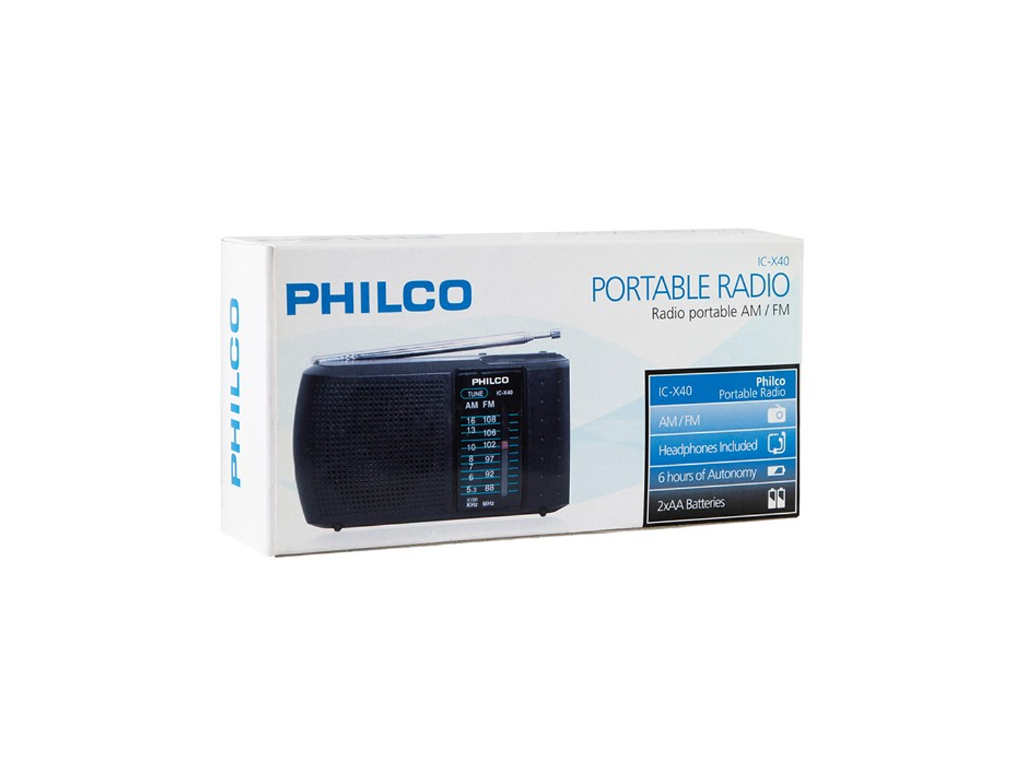 Radio a Pilas Philco ICX-40 Fm/Am Portable de Bolsillo 2