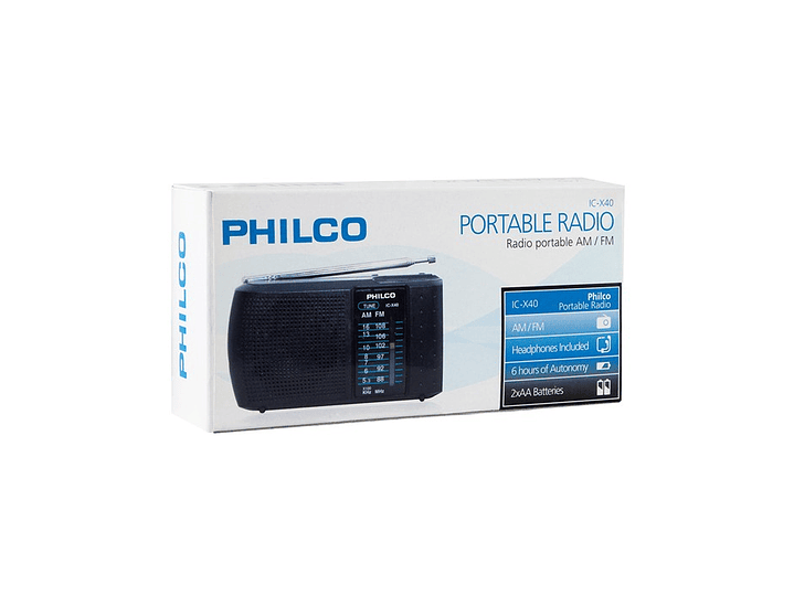 Radio a Pilas Philco ICX-40 Fm/Am Portable de Bolsillo 2
