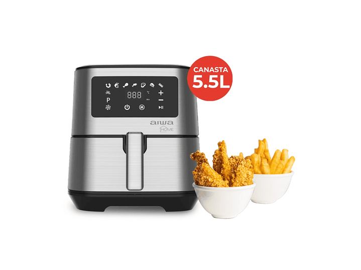 Freidora Aire Digital Sin Aceite Aiwa Aw-FT2 2 Gris 2