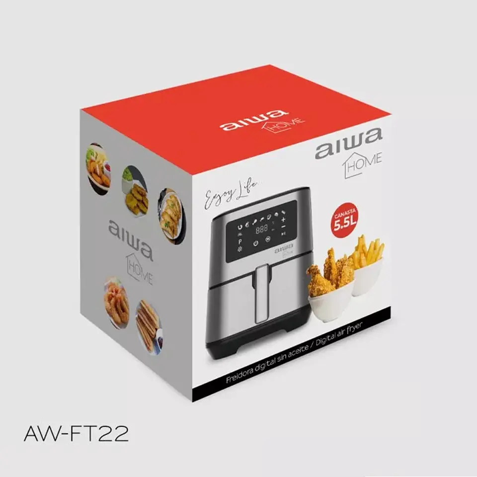 Freidora Aire Digital Sin Aceite Aiwa Aw-FT2 2 Gris 3