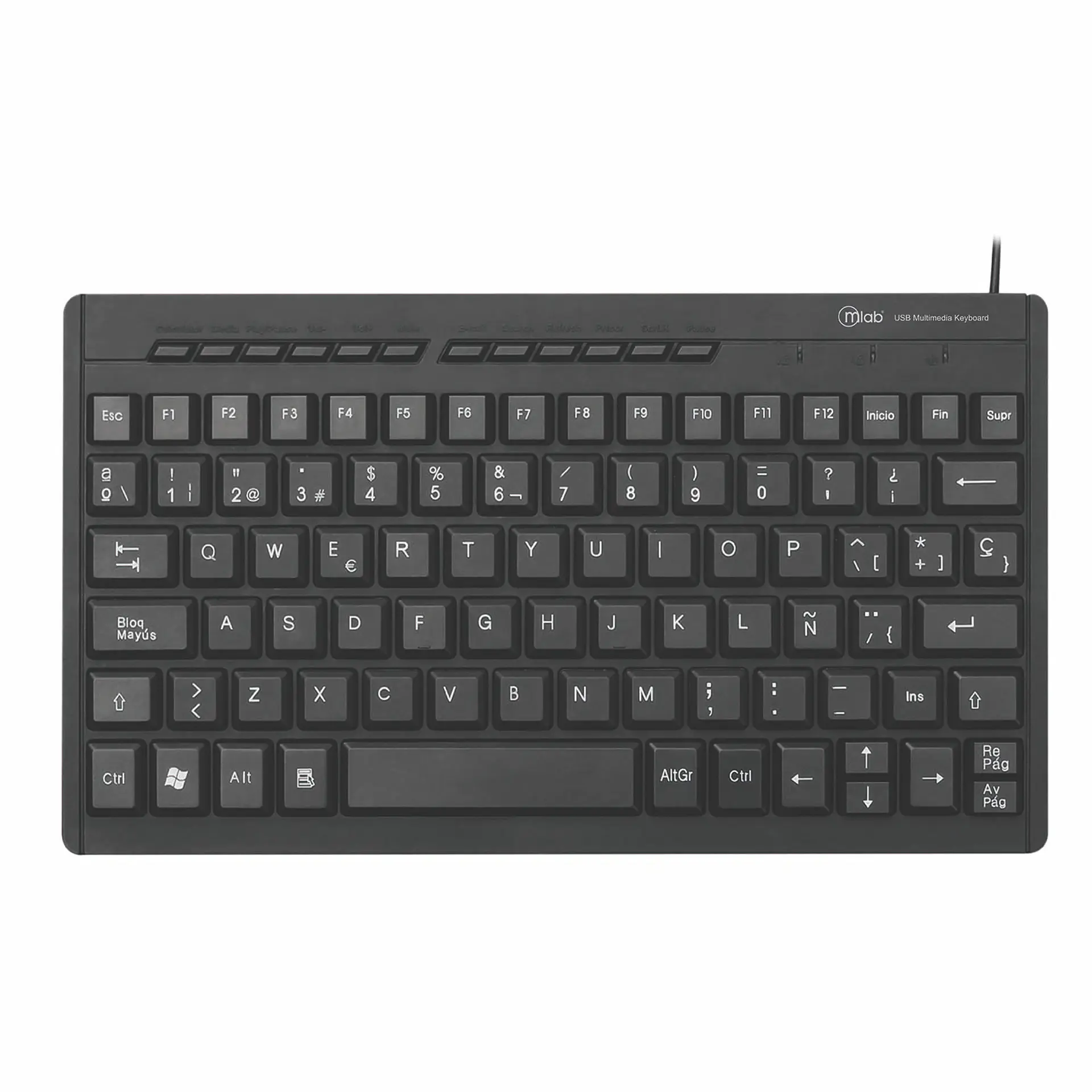 Teclado Multimedia Mlab Square Slim 250 Usb 1
