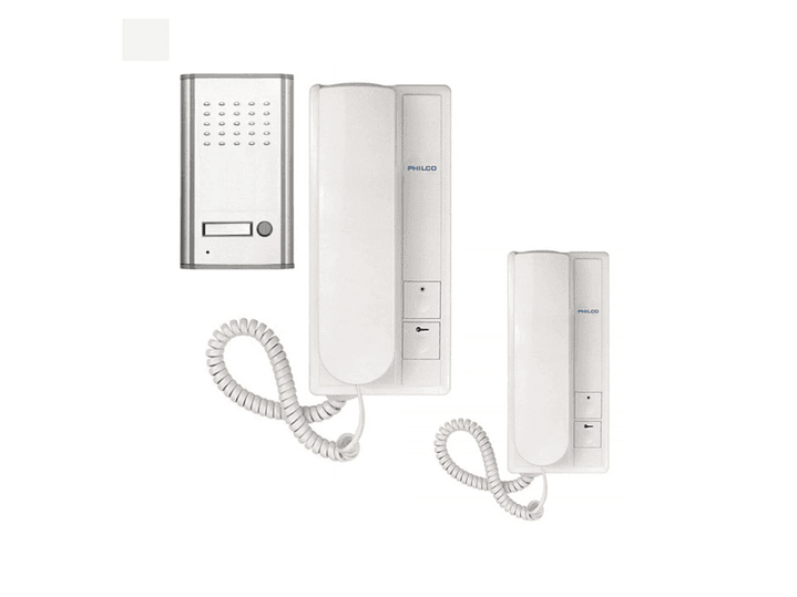 Kit Portero Electrico PR20 + 2 Citofono Philco PR20 1