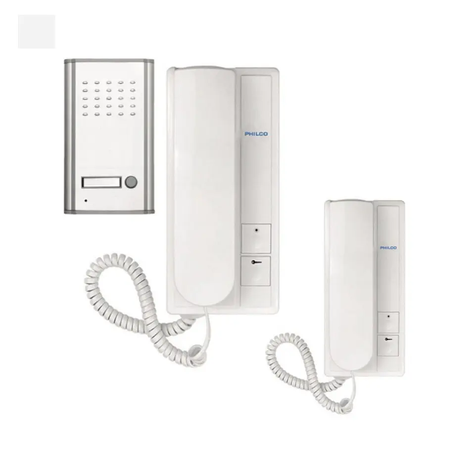 Kit Portero Electrico PR20 + 2 Citofono Philco PR20 1