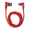 Cable Usb Tipo C Textil 90° Tecmaster Rojo