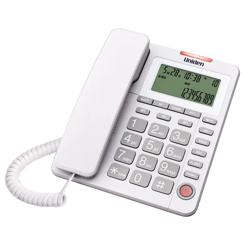 Telefono Fijo Uniden Blanco AS7408 Con Visor 1