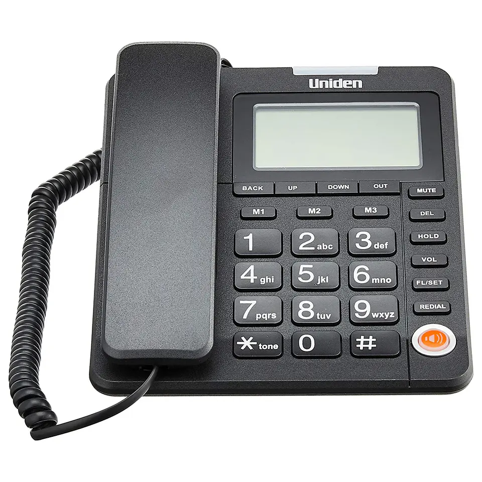 Telefono Fijo Uniden Negro AS7408 Con Visor 2