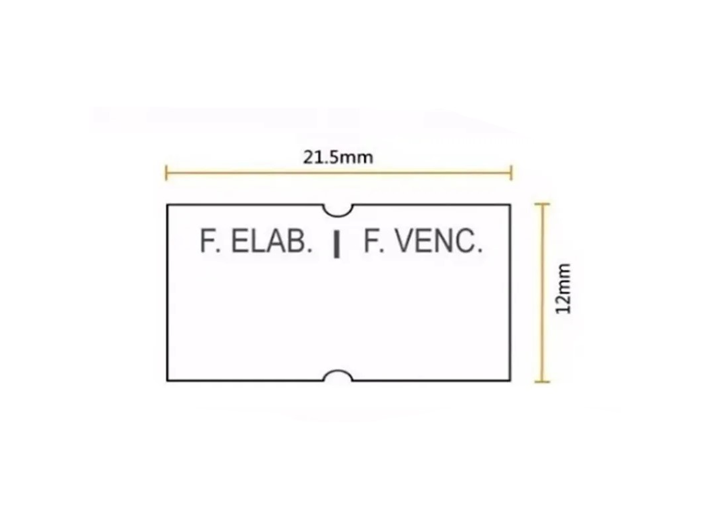 Pack 10 Rollos Fecha Elaboración y Vencimiento 2