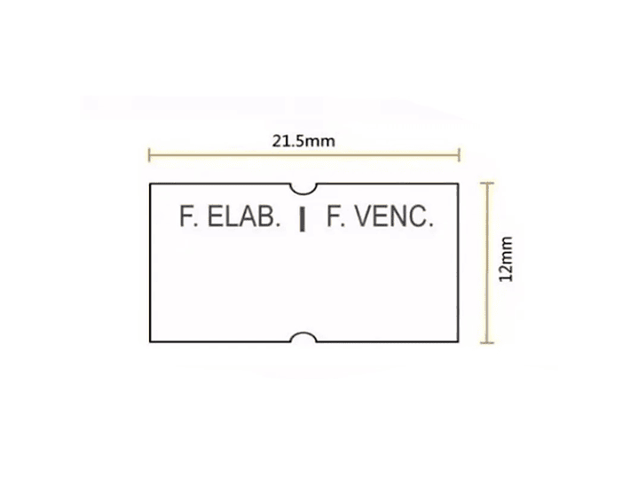 Pack 10 Rollos Fecha Elaboración y Vencimiento 2