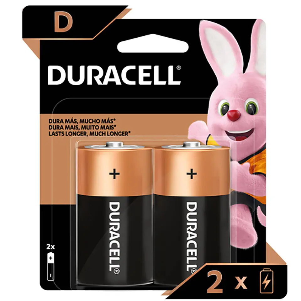 Pack 2 Pilas Duracell D Alcalina 1