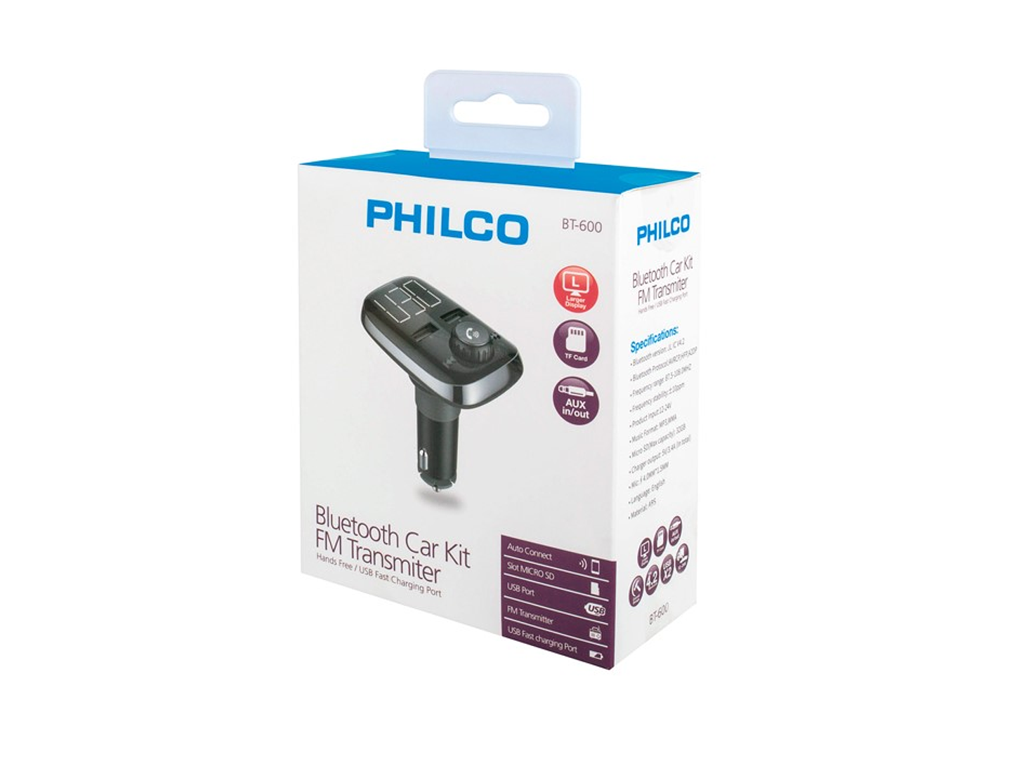 Transmisor FM Philco BT-600 Bluetooth 2