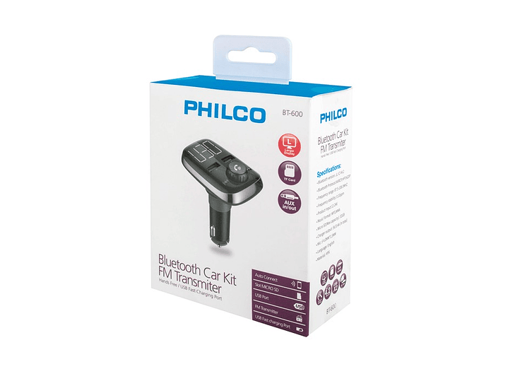 Transmisor FM Philco BT-600 Bluetooth 2