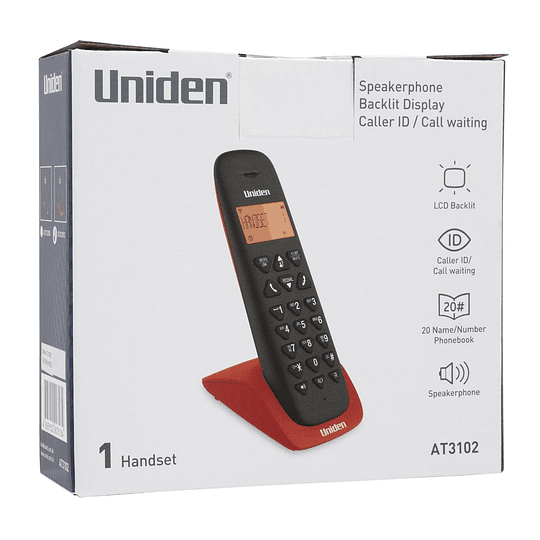 UNIDEN Telefono Inalambrico Duo Uniden At3102-2 Con Altavoz