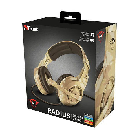 Audifonos Gamer Trust Gtx 310D Desert Radius 7.1