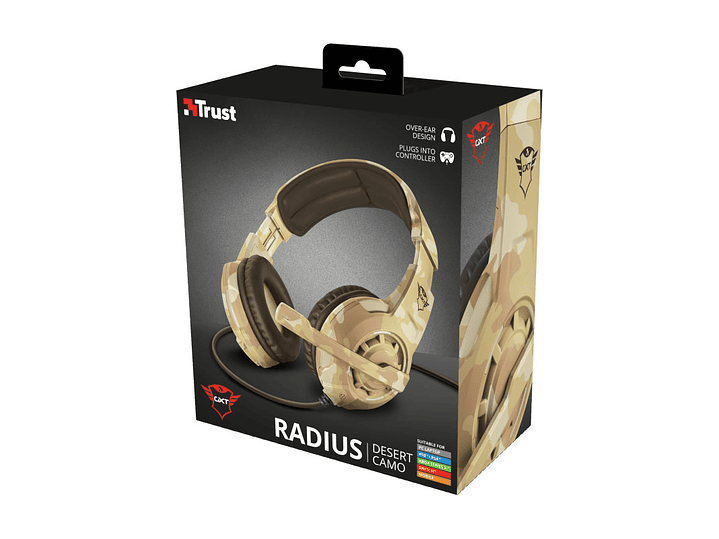 Audifonos Gamer Trust Gtx 310D Desert Radius 7.1 2