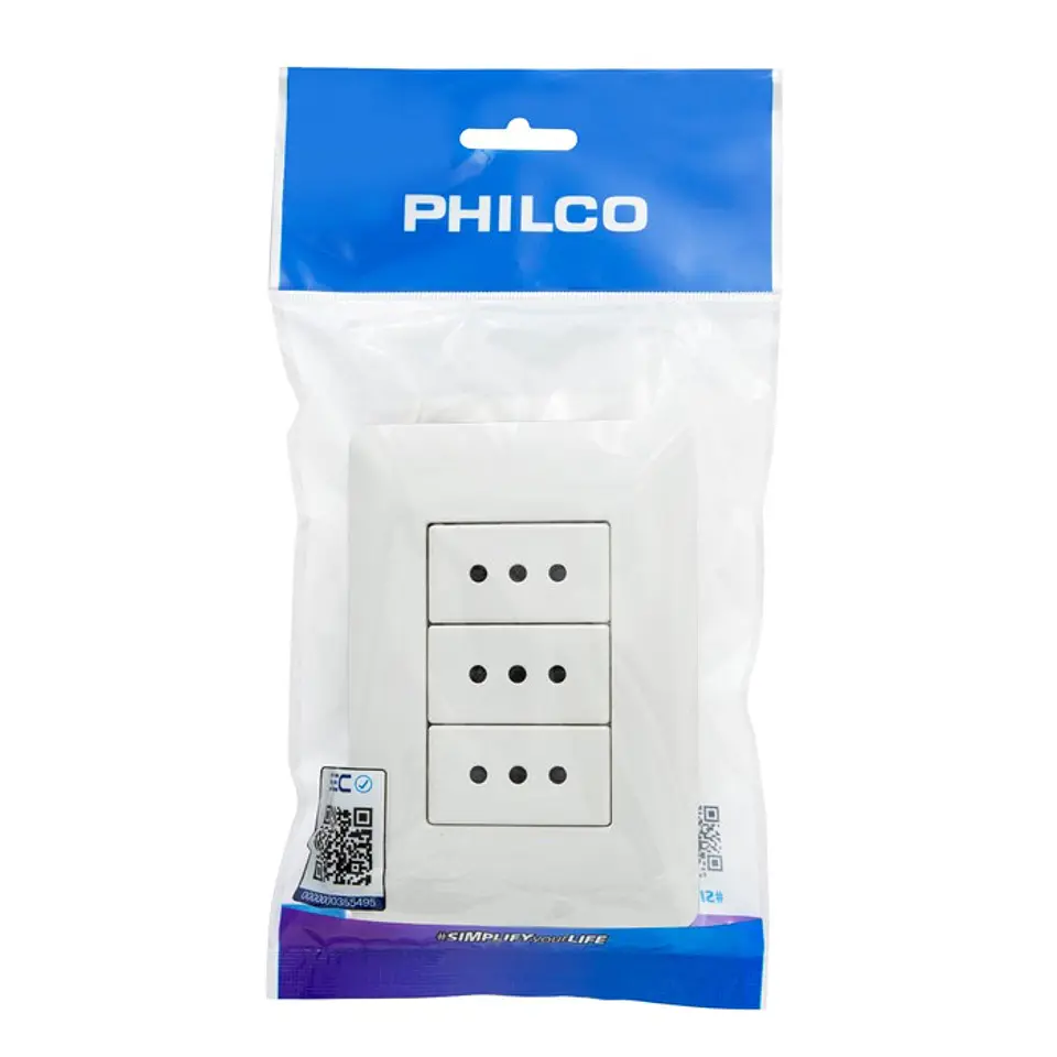 Enchufe Tomacorriente Philco Triple 250v 10A  2