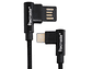 Cable Usb Tipo C Textil 90° Tecmaster Negro - Miniatura 1