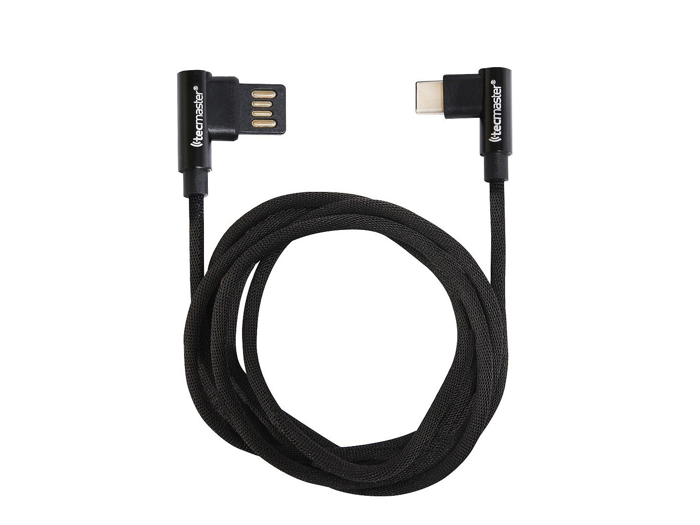 Cable Usb Tipo C Textil 90° Tecmaster Negro 4