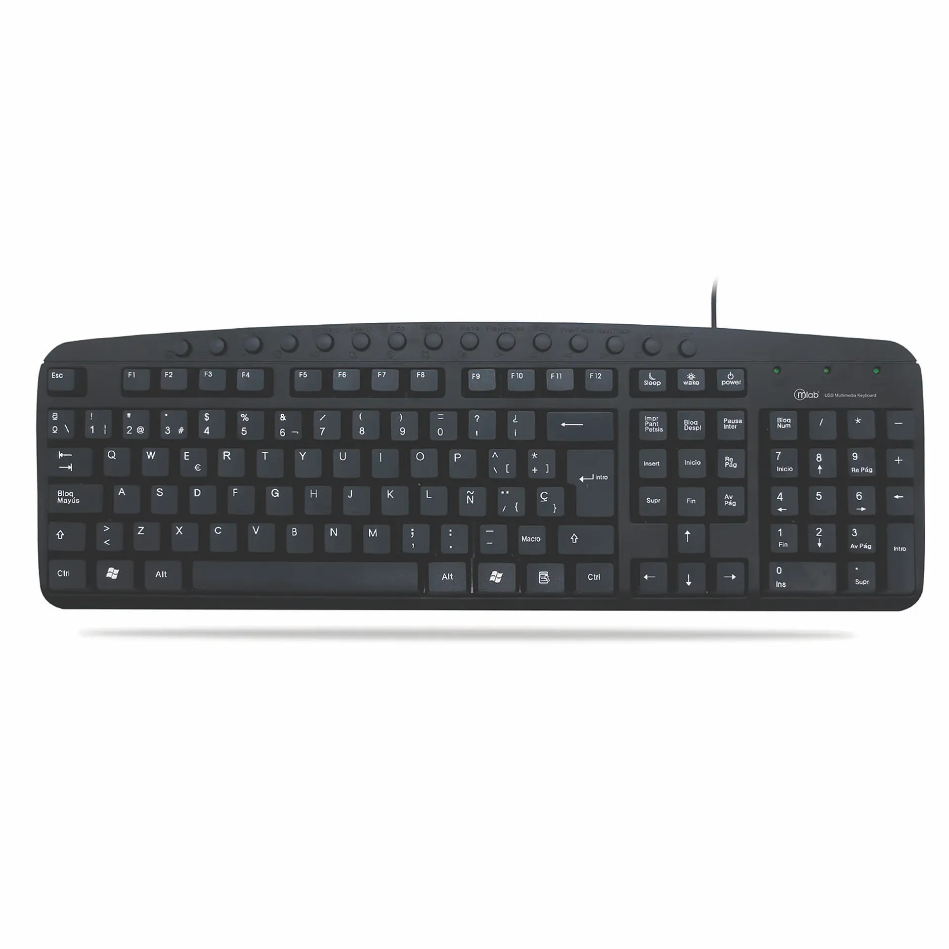 Teclado Multimedia Mlab Querty Español Usb 1