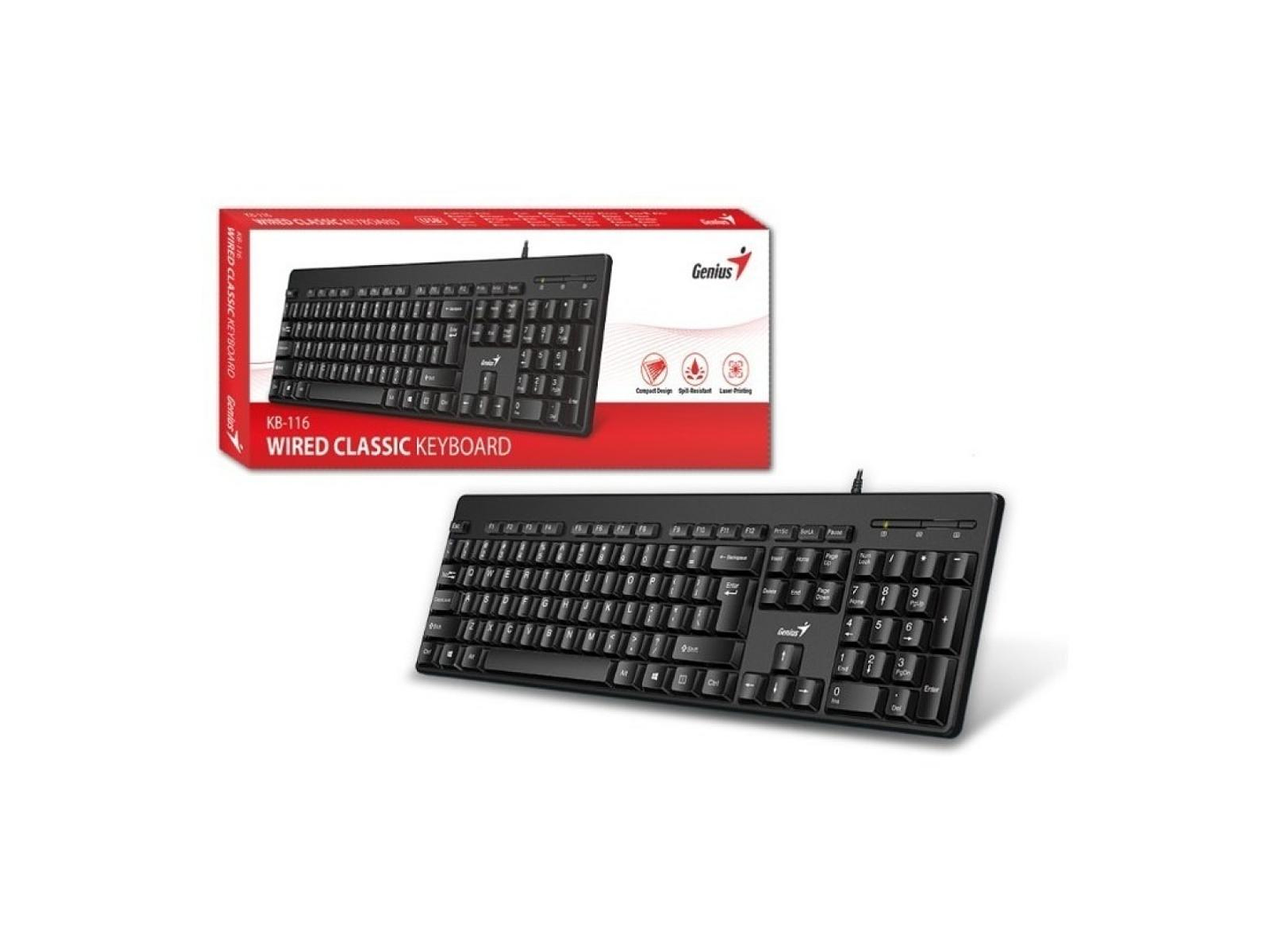 Teclado Genius Clasic Kb-116 Alambrico Usb 1