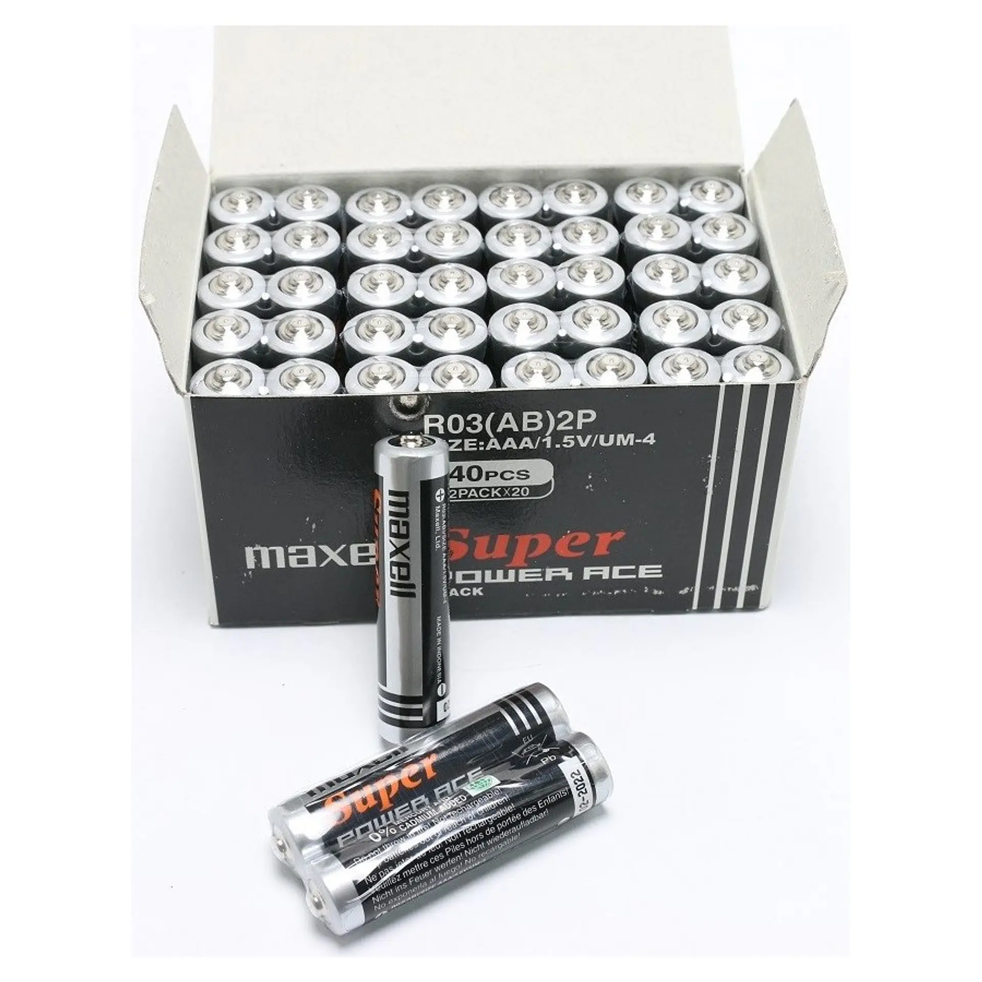 Pack 40 Pilas Aaa Maxell Manganeso Super Power 1