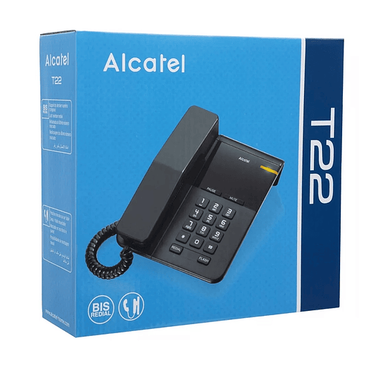 Teléfono Fijo Sobremesa Alcatel T22 Negro