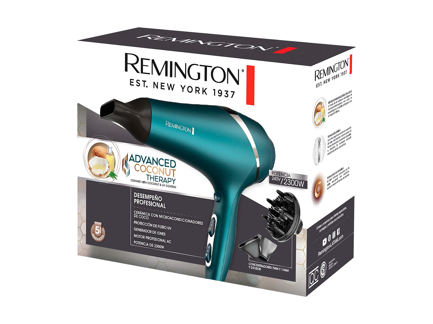 Secador Pelo Remington Advanced Coconut Therapy AC8607 2