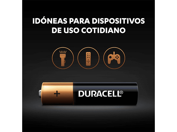 Pack 8 Pilas Duracell AA Alcalina 4