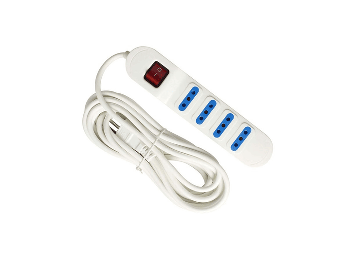 Alargador Electrico 3 Mts 4 Pos Blanca Switch 1