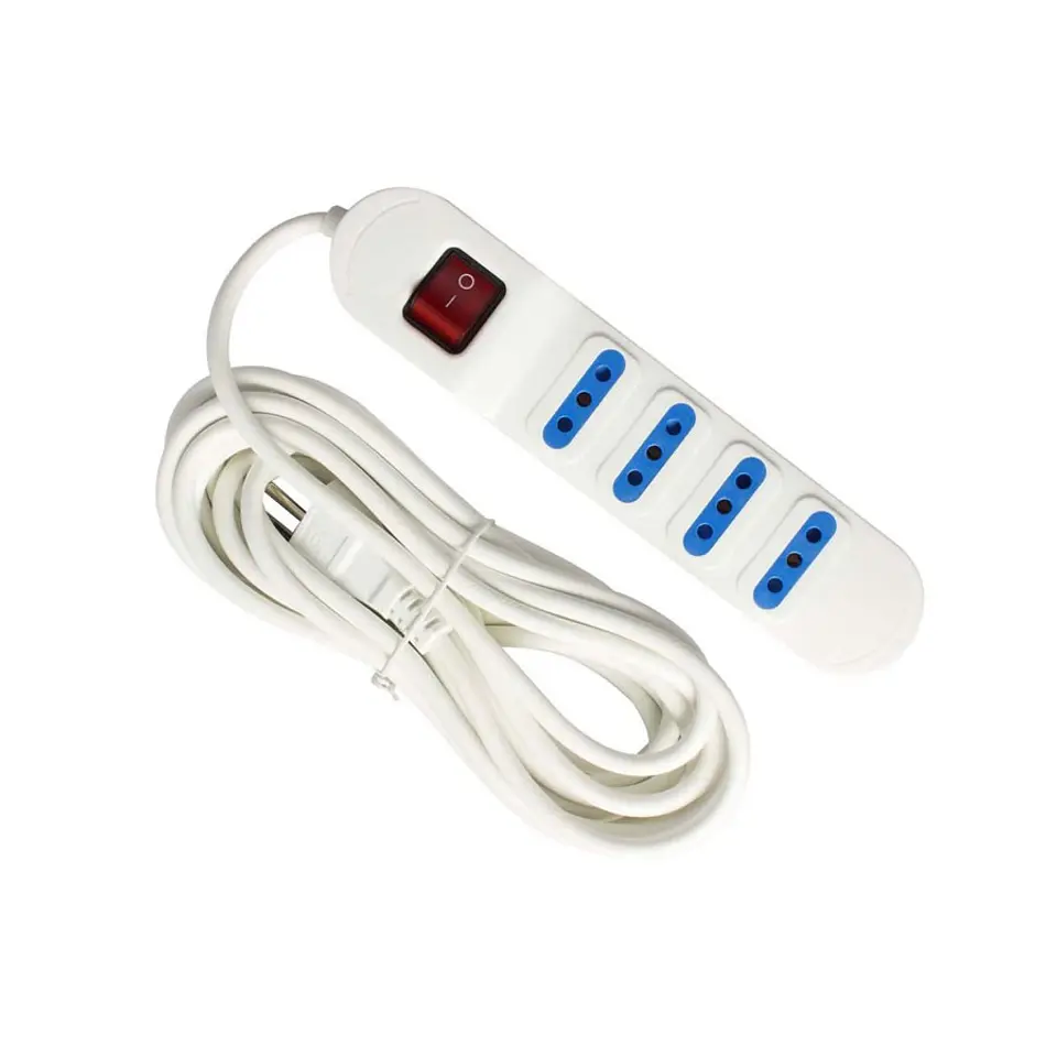Alargador Electrico 3 Mts 4 Pos Blanca Switch 1