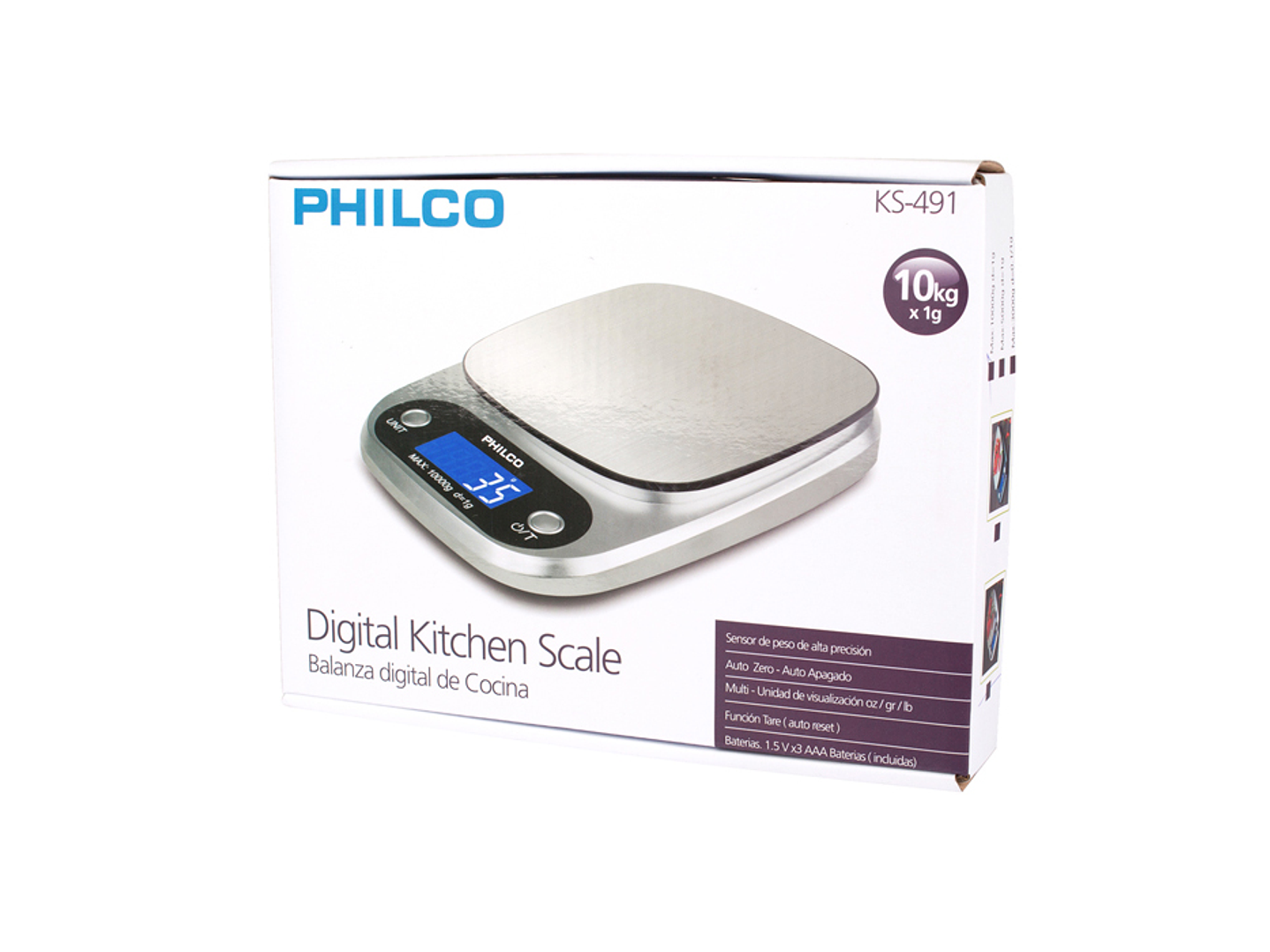 Balanza Pesa Digital 1 Gr a 10 Kg Cocina Philco 48PGRKS491 2