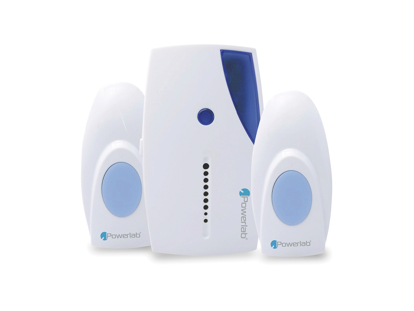 Timbre inalambrico Doble 220v Powerlab Azul 1