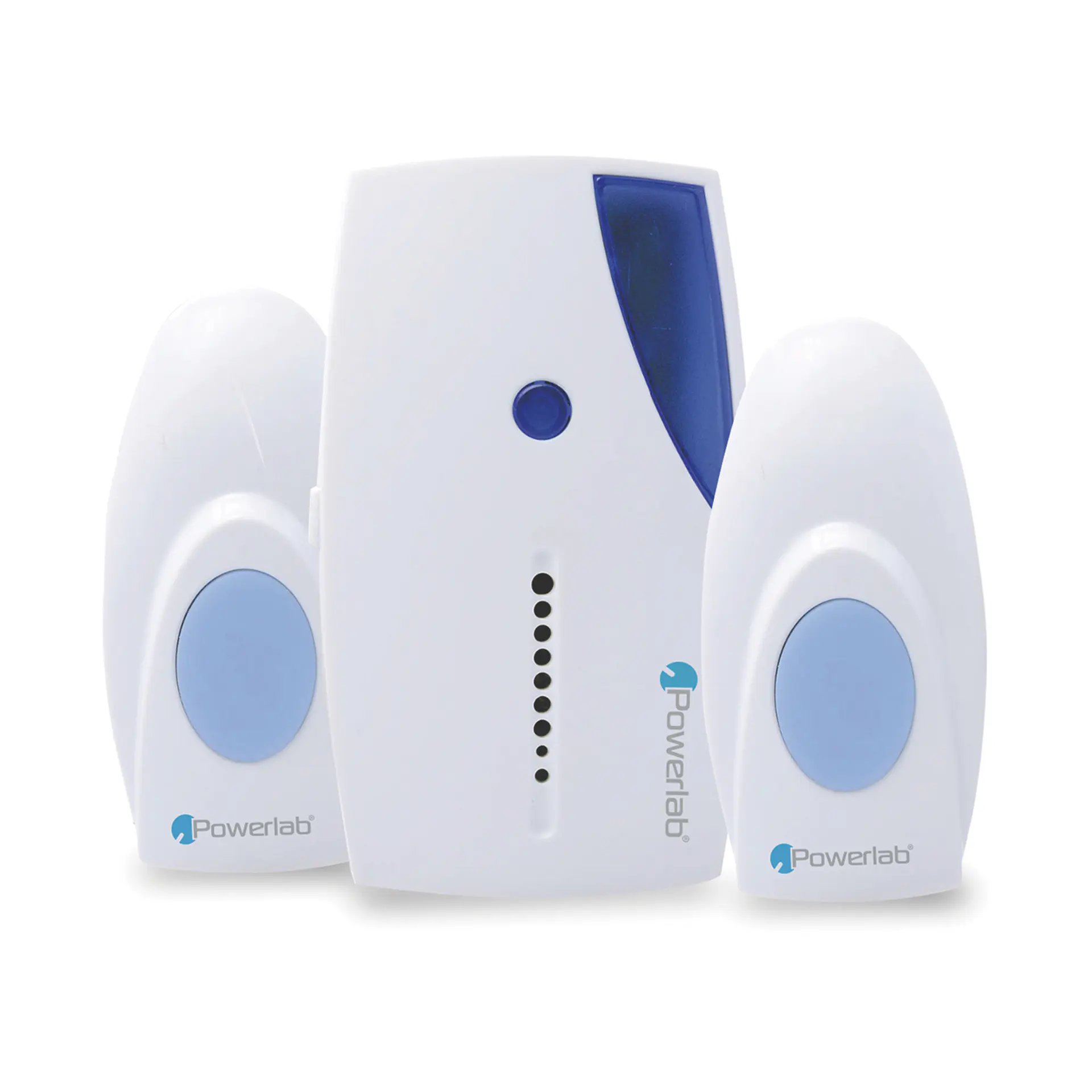 Timbre inalambrico Doble 220v Powerlab Azul 1