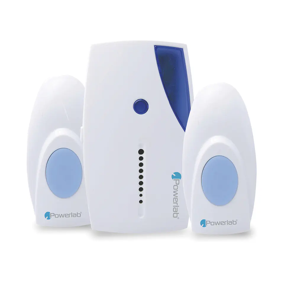 Timbre inalambrico Doble 220v Powerlab Azul 1